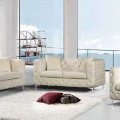 Meridian Furniture Scarlett Velvet Sofa Living Room