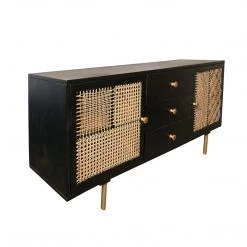 Sagebrook Wood Cane Patchwork Sideboard/Console