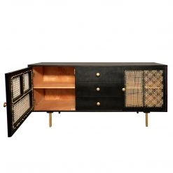 Sagebrook Wood Cane Patchwork Sideboard/Console