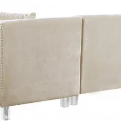 Meridian Furniture Moda Velvet 3pc. Sectional Living Room