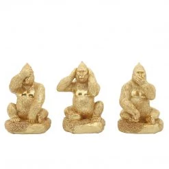 Sagebrook Resin, S/3 Hear, Speak, See No Evil Gorilla