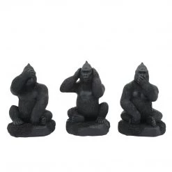Sagebrook Resin, S/3 Hear, Speak, See No Evil Gorilla