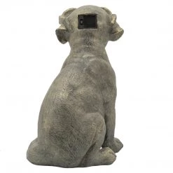 Sagebrook Sitting Dog W/ Solar Resin, 15