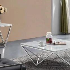 Meridian Furniture Skyler Chrome Coffee Table