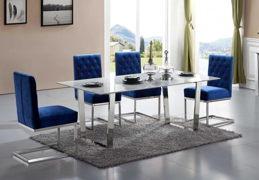 Meridian Furniture Carlton Chrome Dining Table