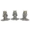 Sagebrook Resin, S/3 6", Yoga Lion Set, Silver