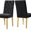 Meridian Furniture Dining Room Capri Velvet Dining Chair Set Of 2