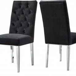 Meridian Furniture Juno Velvet Dining Chair - Set Of 2 Dining Room