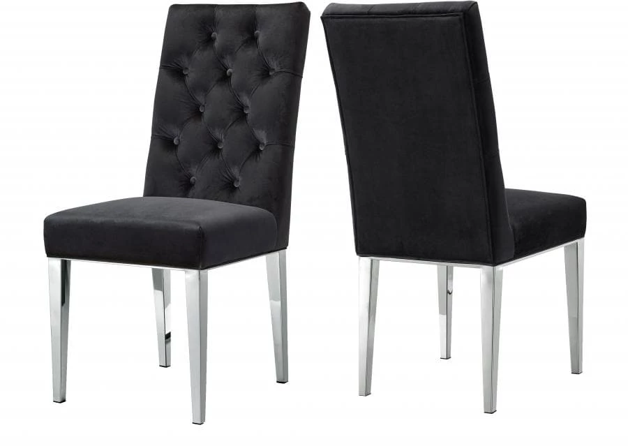 Meridian Furniture Juno Velvet Dining Chair - Set Of 2 Dining Room