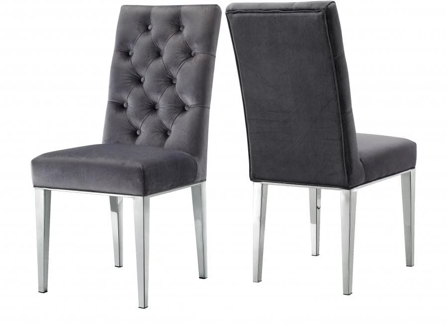 Meridian Furniture Juno Velvet Dining Chair - Set Of 2 Dining Room