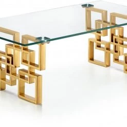 Meridian Furniture Living Room Pierre Gold Coffee Table