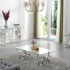 Meridian Furniture Alexis Chrome Coffee Table