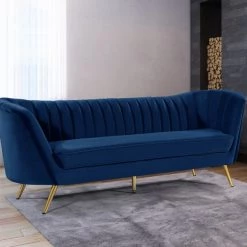 Meridian Furniture Living Room Margo Velvet Sofa