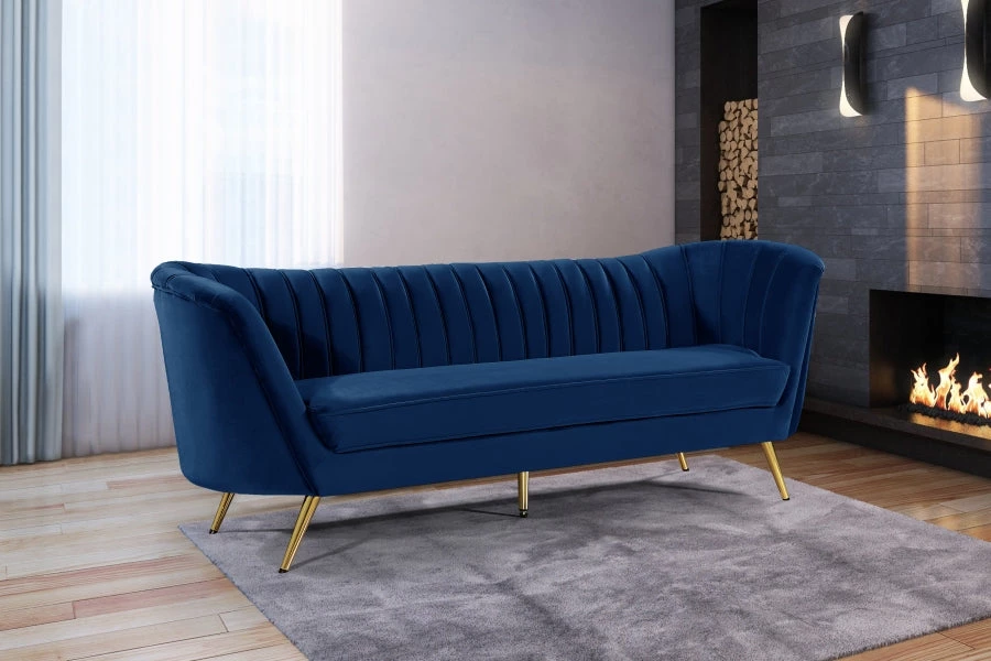 Meridian Furniture Living Room Margo Velvet Sofa