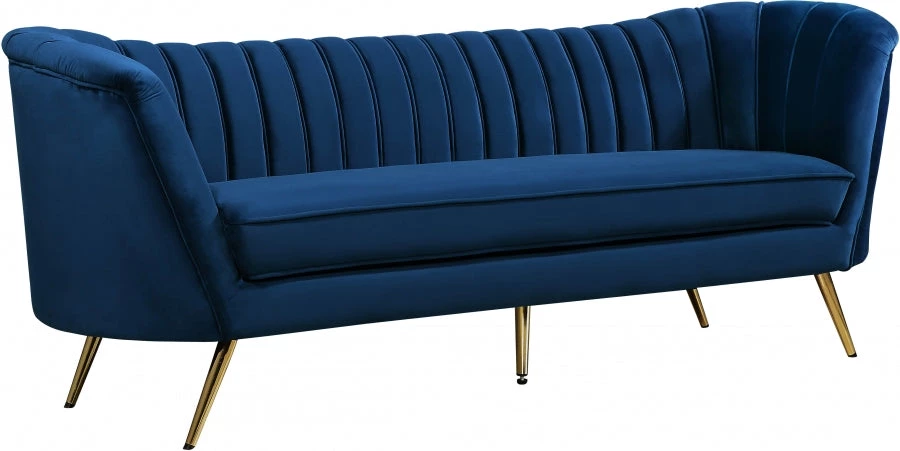 Meridian Furniture Living Room Margo Velvet Sofa