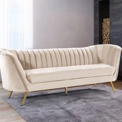 Meridian Furniture Living Room Margo Velvet Sofa