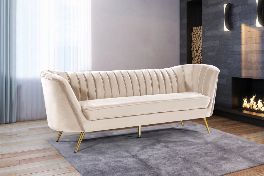 Meridian Furniture Living Room Margo Velvet Sofa