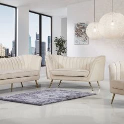 Meridian Furniture Living Room Margo Velvet Sofa