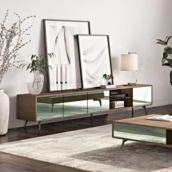 VIG Modrest Kennedy Modern Walnut TV Stand