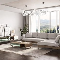 VIG Modrest Kennedy Modern Walnut TV Stand