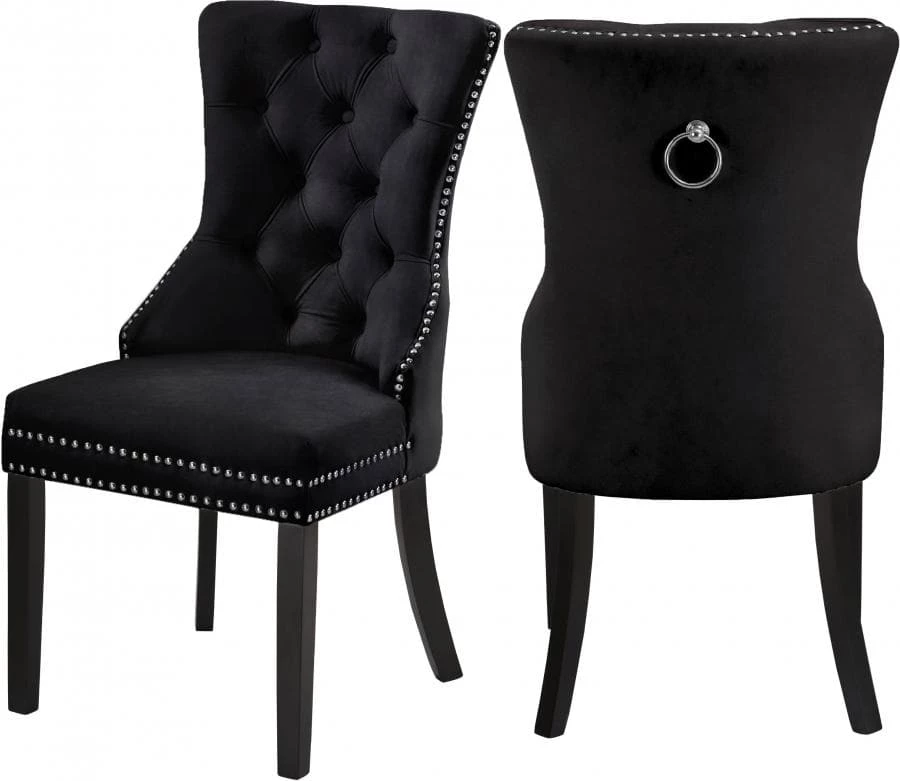 Meridian Furniture Dining Room Nikki Velvet Dining Chair - Set Of 2