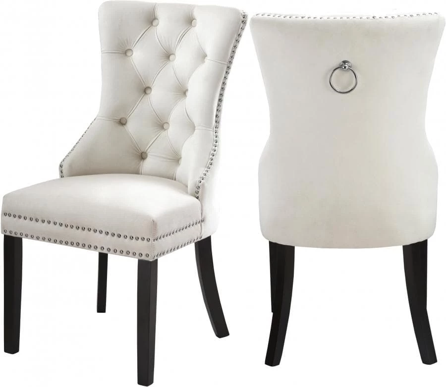 Meridian Furniture Dining Room Nikki Velvet Dining Chair - Set Of 2