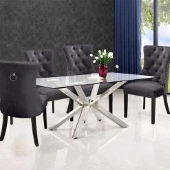 Meridian Furniture Dining Room Nikki Velvet Dining Chair - Set Of 2