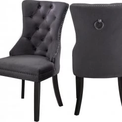 Meridian Furniture Dining Room Nikki Velvet Dining Chair - Set Of 2