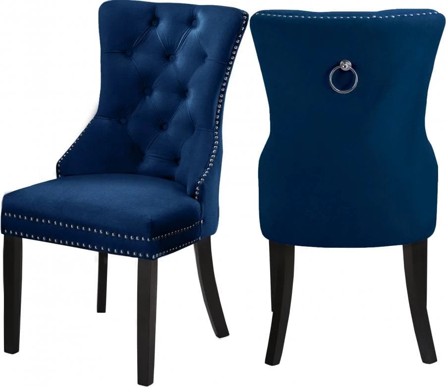 Meridian Furniture Dining Room Nikki Velvet Dining Chair - Set Of 2