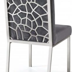 Meridian Furniture Dining Room Opal Velvet Dining Chair Chrome - Set Of 2