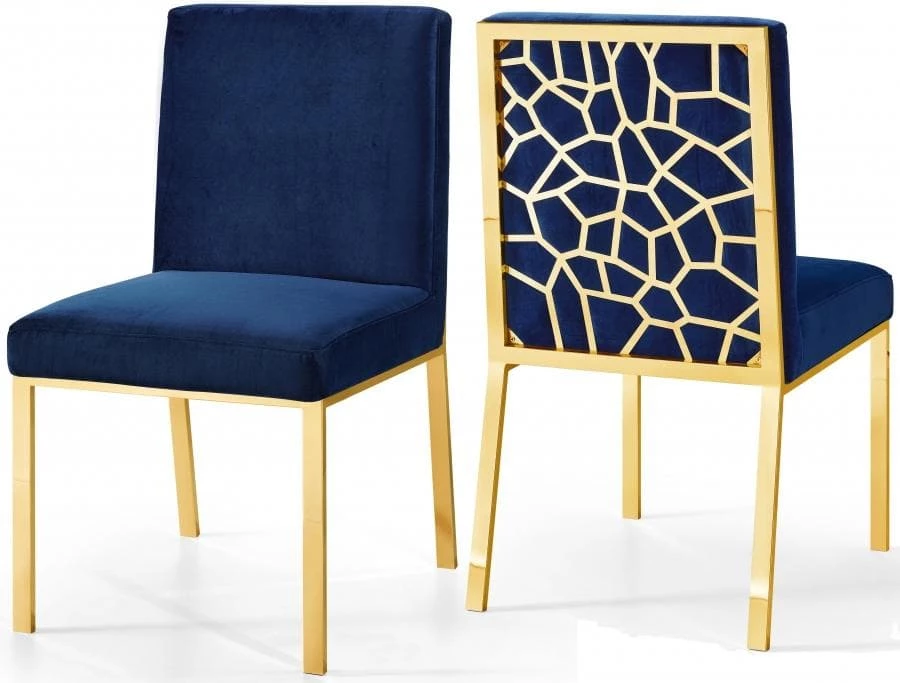 Meridian Furniture Opal Velvet Dining Chair Gold - Set Of 2