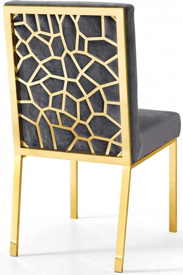 Meridian Furniture Opal Velvet Dining Chair Gold - Set Of 2