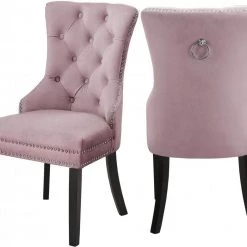 Meridian Furniture Dining Room Nikki Velvet Dining Chair - Set Of 2