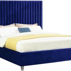 Meridian Furniture Candace Velvet Bed Bedroom
