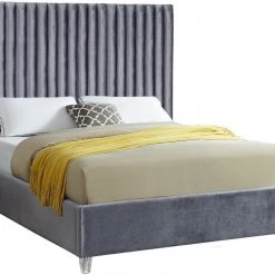 Meridian Furniture Candace Velvet Bed Bedroom