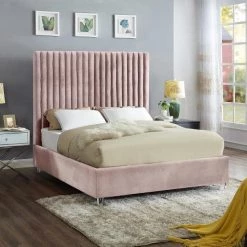 Meridian Furniture Candace Velvet Bed Bedroom