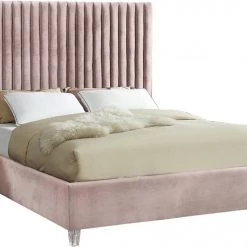 Meridian Furniture Candace Velvet Bed Bedroom