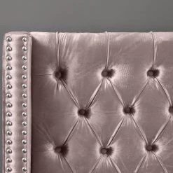 Meridian Furniture Aiden Velvet Bed Bedroom