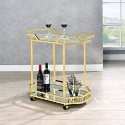 Coaster Chelsea Mirrored Bar Cart