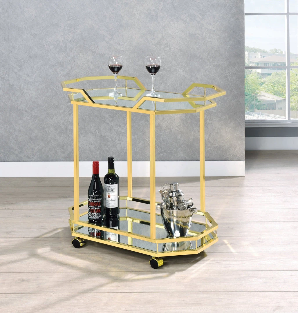 Coaster Chelsea Mirrored Bar Cart