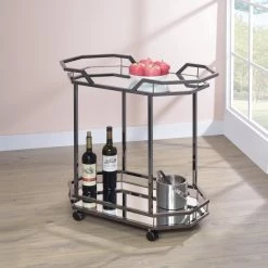 Coaster Chelsea Mirrored Bar Cart