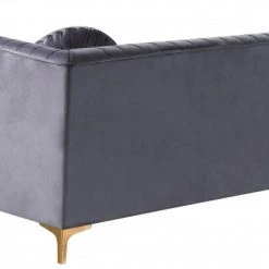 Meridian Furniture Living Room Eliana Velvet Reversible 2 Piece Sectional