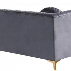 Meridian Furniture Living Room Eliana Velvet Reversible 2 Piece Sectional