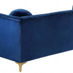 Meridian Furniture Living Room Eliana Velvet Reversible 2 Piece Sectional