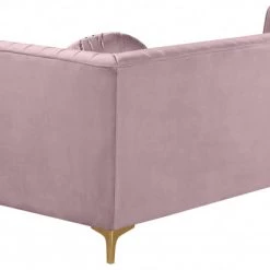 Meridian Furniture Living Room Eliana Velvet Reversible 2 Piece Sectional