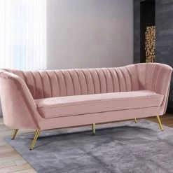 Meridian Furniture Living Room Margo Velvet Sofa