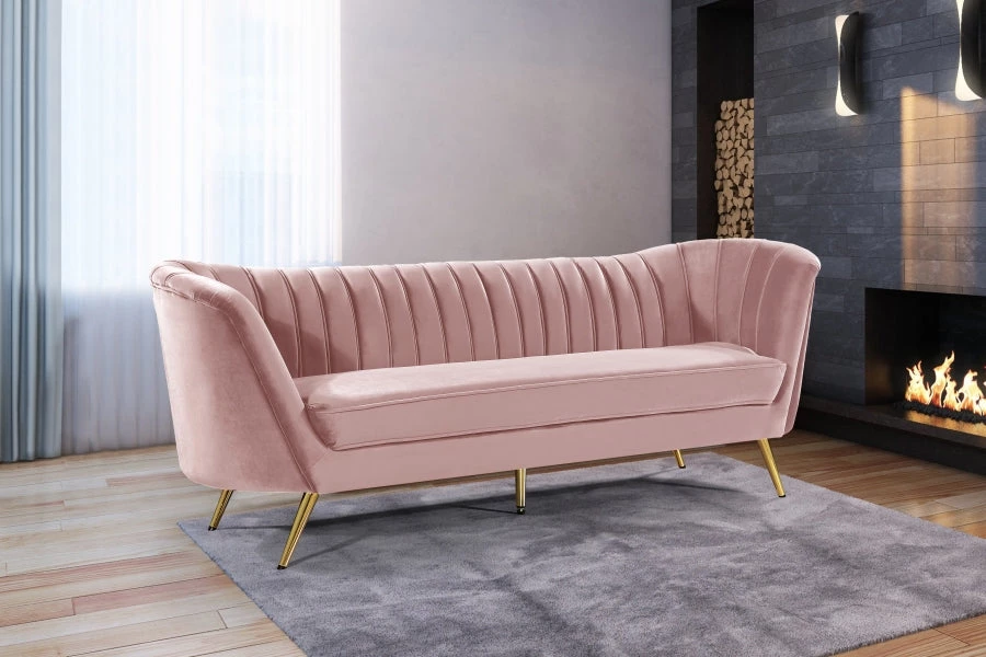 Meridian Furniture Living Room Margo Velvet Sofa