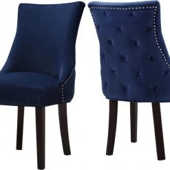 Meridian Furniture Dining Room Hannah Velvet Dining Chair Set Of 2