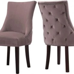 Meridian Furniture Dining Room Hannah Velvet Dining Chair Set Of 2