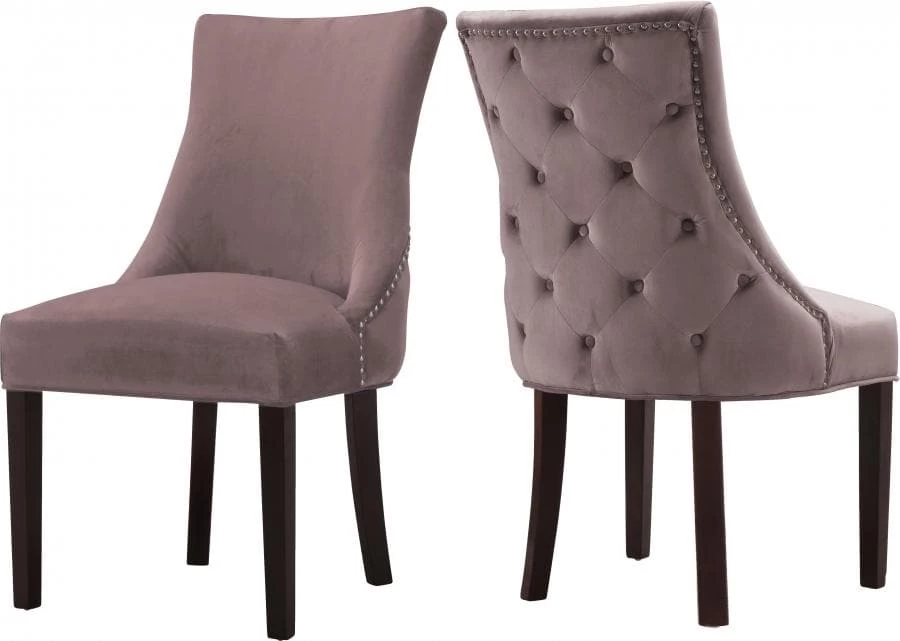 Meridian Furniture Dining Room Hannah Velvet Dining Chair Set Of 2